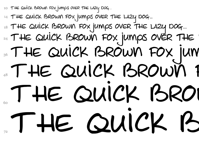 Joe Shmoe font waterfall